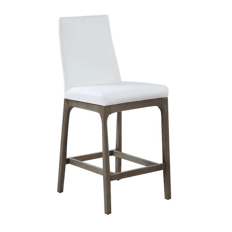 Sgabello da bancone moderno con base in legno massello
