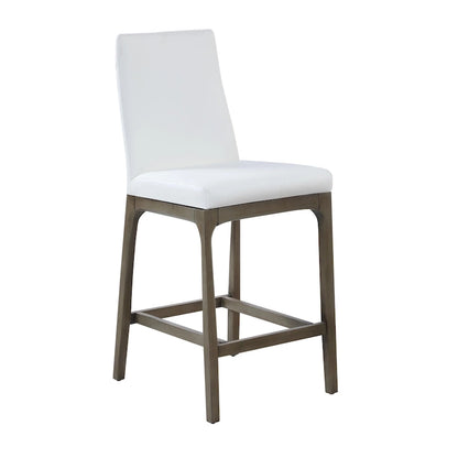 Sgabello da bancone moderno con base in legno massello