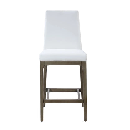 Sgabello da bancone moderno con base in legno massello