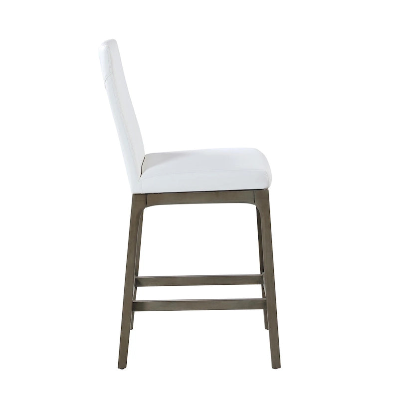 Sgabello da bancone moderno con base in legno massello
