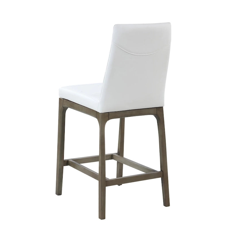 Sgabello da bancone moderno con base in legno massello