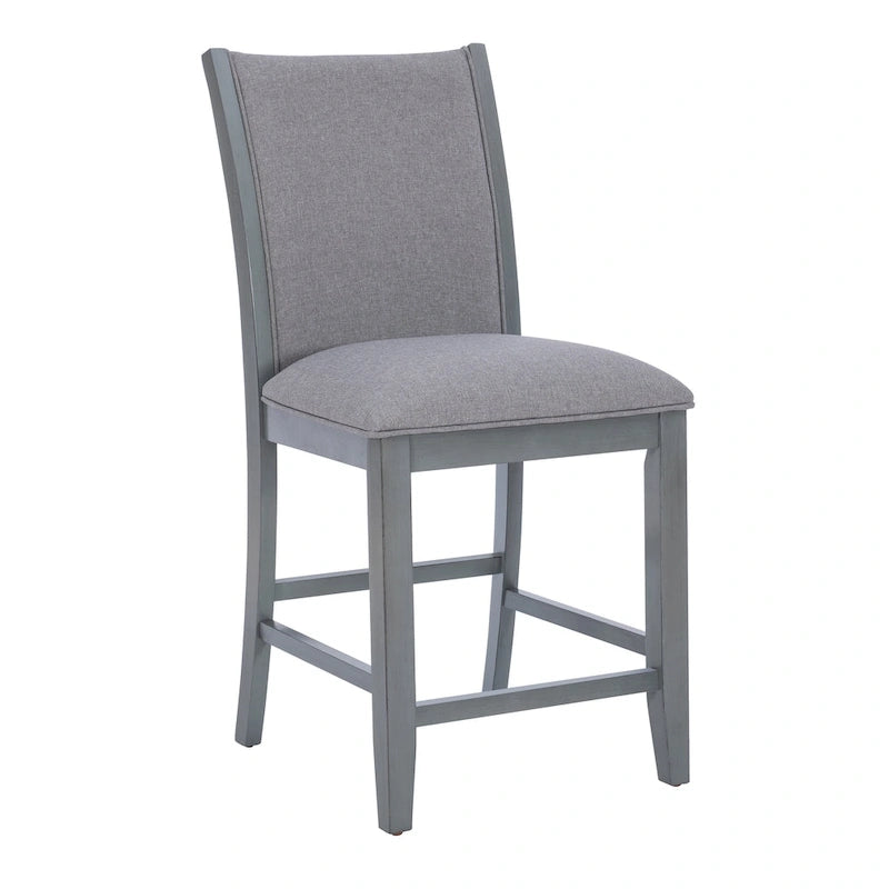 Sgabello da bancone Robyn rivestito in tessuto grigio da 63,5 cm (set da 2)