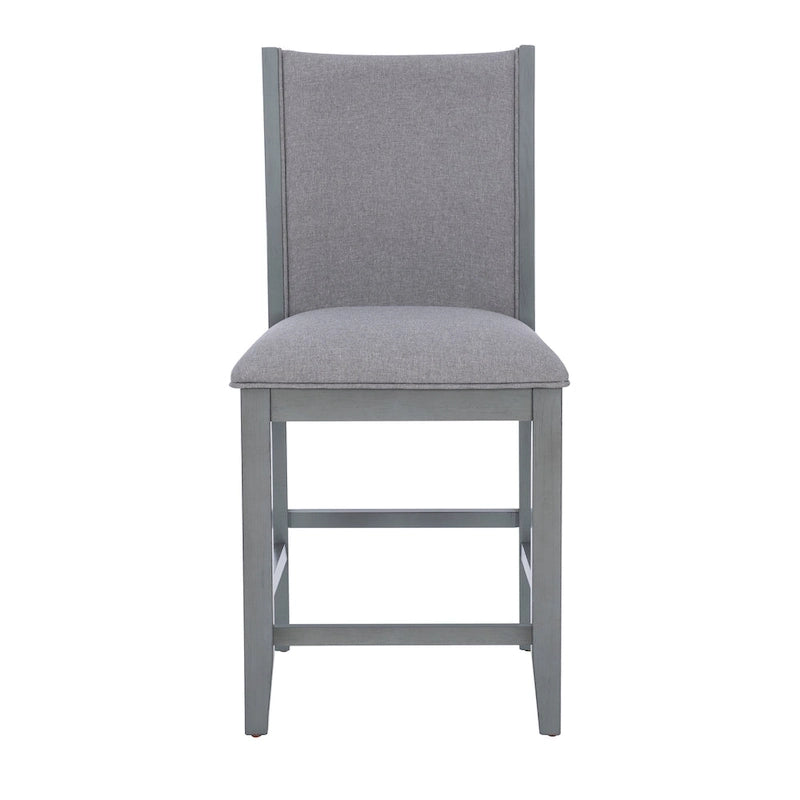 Sgabello da bancone Robyn rivestito in tessuto grigio da 63,5 cm (set da 2)
