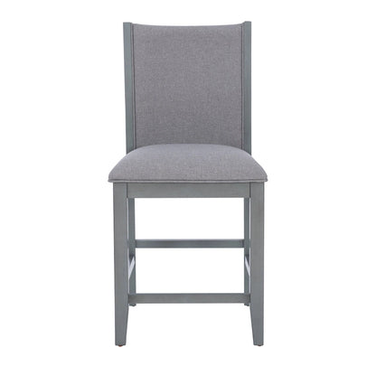 Sgabello da bancone Robyn rivestito in tessuto grigio da 63,5 cm (set da 2)