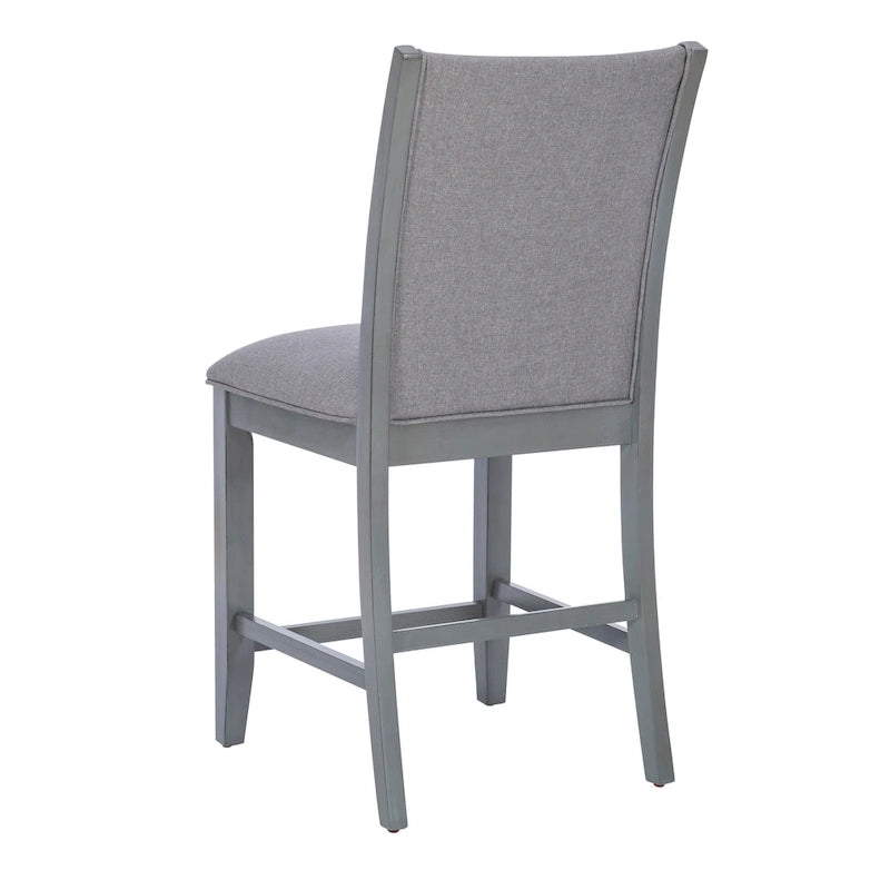 Sgabello da bancone Robyn rivestito in tessuto grigio da 63,5 cm (set da 2)