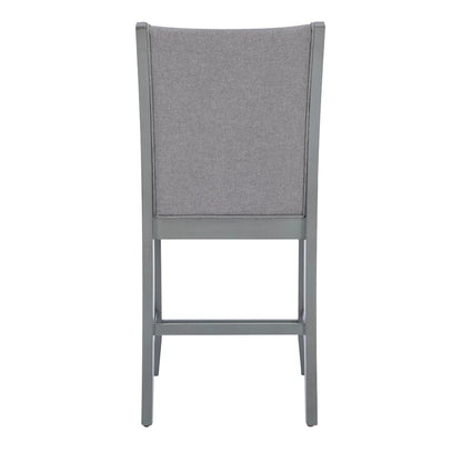 Sgabello da bancone Robyn rivestito in tessuto grigio da 63,5 cm (set da 2)