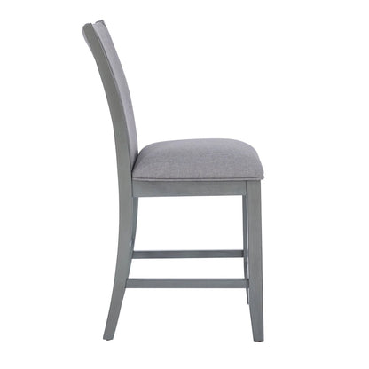 Sgabello da bancone Robyn rivestito in tessuto grigio da 63,5 cm (set da 2)