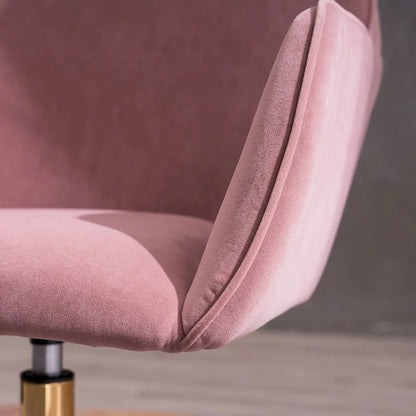 Sedia da ufficio per casa con gambe in metallo dorato