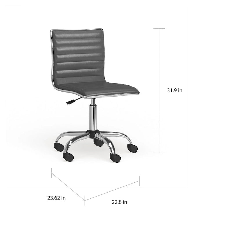 Sedia da ufficio moderna Lund in cromo