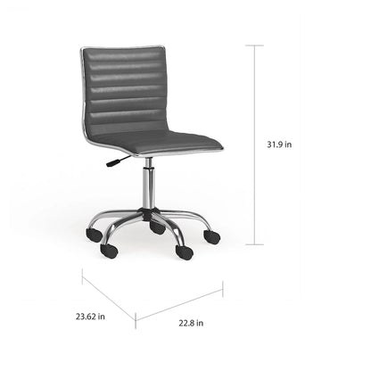 Sedia da ufficio moderna Lund in cromo