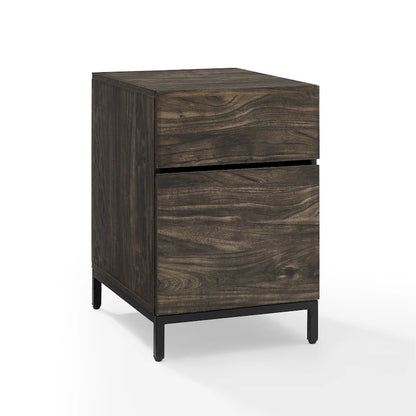 Schedario a 2 cassetti Marrone frassino e Nero – Formato Letter/A4/Legale, Stile industriale
