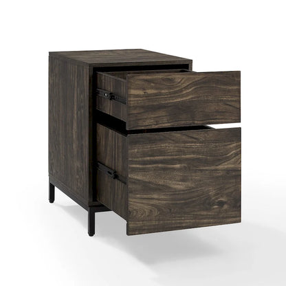 Schedario a 2 cassetti Marrone frassino e Nero – Formato Letter/A4/Legale, Stile industriale