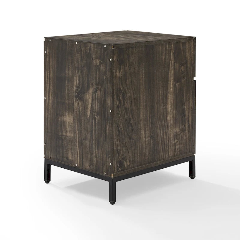 Schedario a 2 cassetti Marrone frassino e Nero – Formato Letter/A4/Legale, Stile industriale