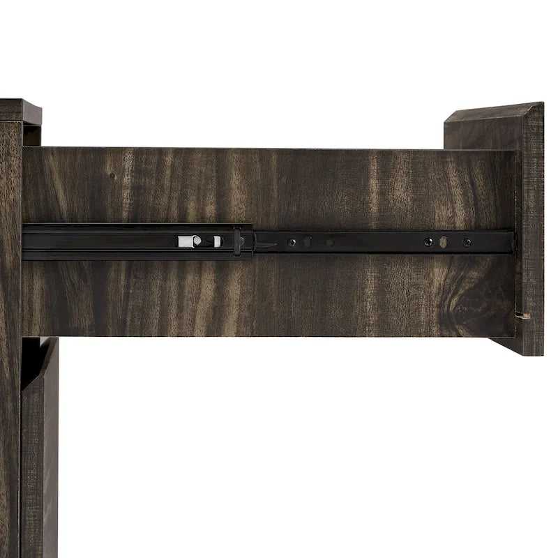 Schedario a 2 cassetti Marrone frassino e Nero – Formato Letter/A4/Legale, Stile industriale