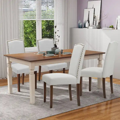Set di 2 sedie da pranzo, sedie da cucina in tessuto imbottito, sedie laterali da pranzo di lusso moderne di metà secolo