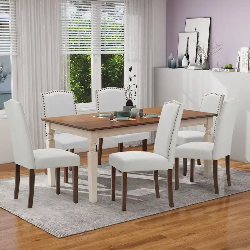 Set di 2 sedie da pranzo, sedie da cucina in tessuto imbottito, sedie laterali da pranzo di lusso moderne di metà secolo