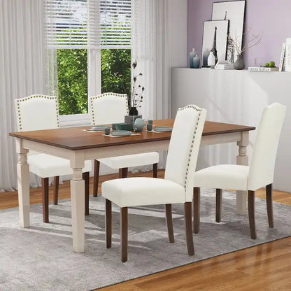 Set di 2 sedie da pranzo, sedie da cucina in tessuto imbottito, sedie laterali da pranzo di lusso moderne di metà secolo