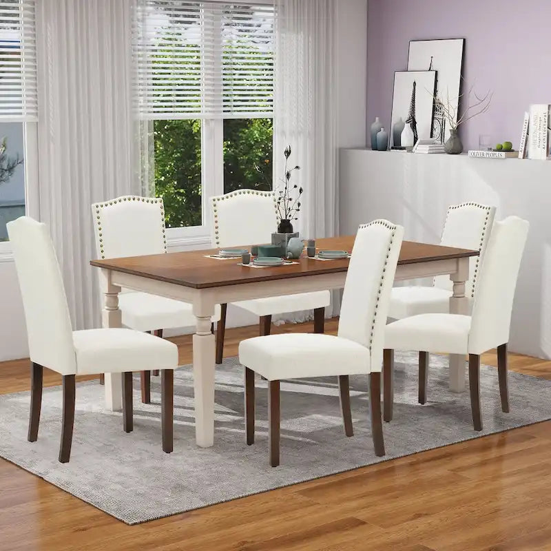 Set di 2 sedie da pranzo, sedie da cucina in tessuto imbottito, sedie laterali da pranzo di lusso moderne di metà secolo