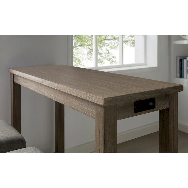 Tavolo ad altezza bancone Furniture of America Ibella da 64 pollici con porta USB