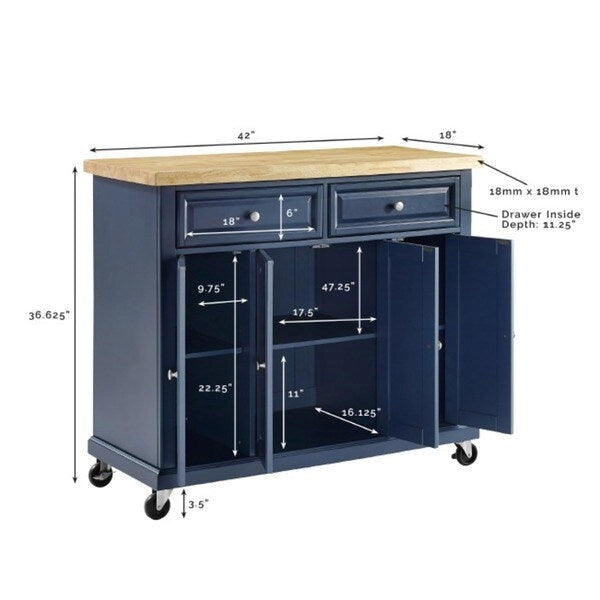 Carrello da Cucina Madison - 42 L x 18 P x 36,63 H