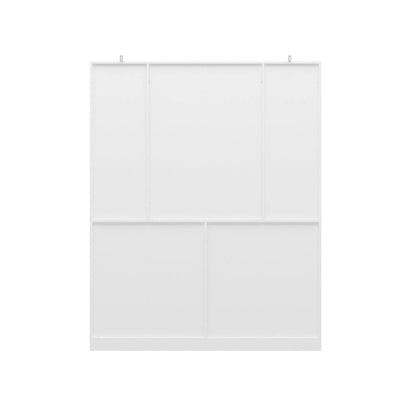 Libreria con 4 ante, 4 cassetti e ripiani, Nera - H 200 cm