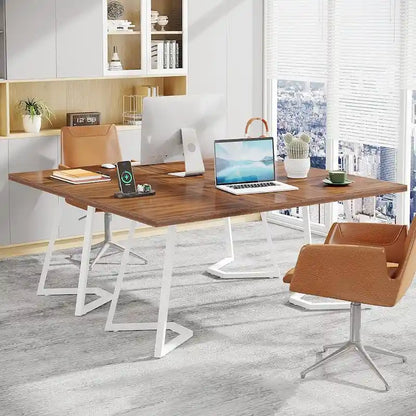 Scrivania per Computer da 55 Pollici Tavolo da Ufficio con Gambe in Metallo per Ufficio Domestico