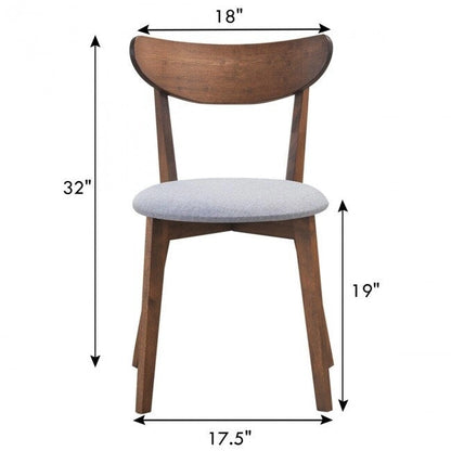 Set di 2 sedie da pranzo imbottite con schienale curvo - 18 x 23 x 32 (L x P x H)