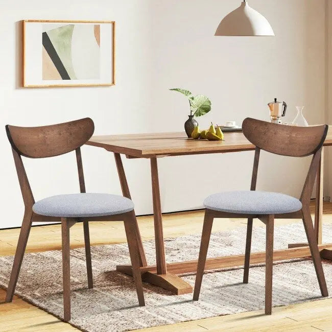 Set di 2 sedie da pranzo imbottite con schienale curvo - 18 x 23 x 32 (L x P x H)