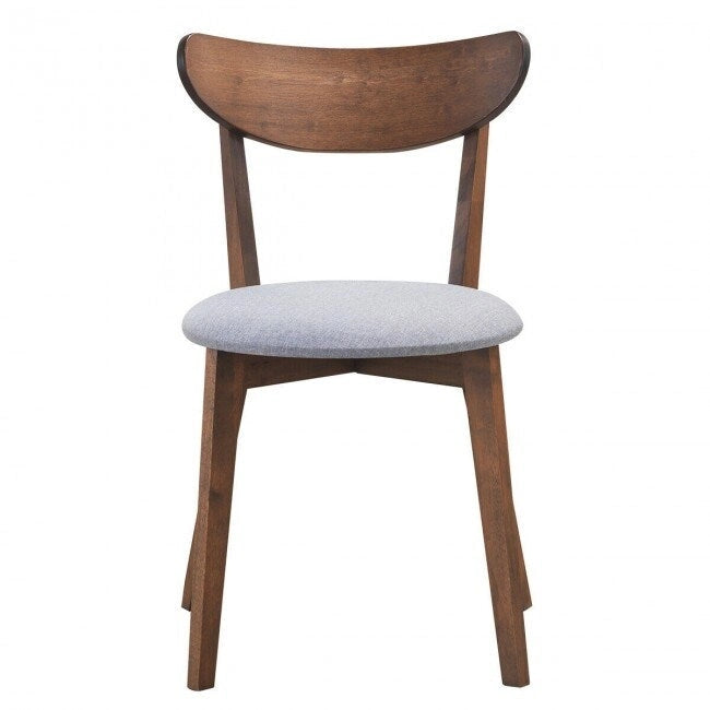 Set di 2 sedie da pranzo imbottite con schienale curvo - 18 x 23 x 32 (L x P x H)