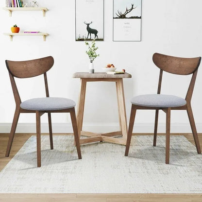 Set di 2 sedie da pranzo imbottite con schienale curvo - 18 x 23 x 32 (L x P x H)