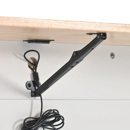 Isola per cucina in legno con LED da 44.03 pollici con ante a battente e ante scorrevoli in vetro