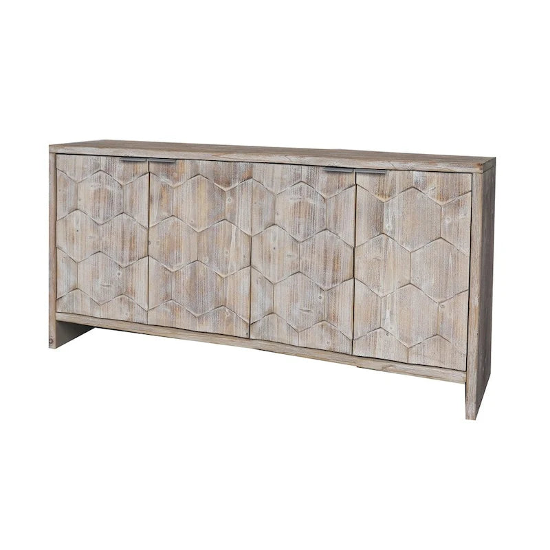Credenza a 4 ante in legno stile rustico