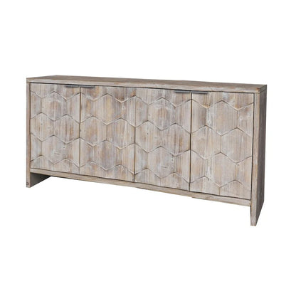 Credenza a 4 ante in legno stile rustico
