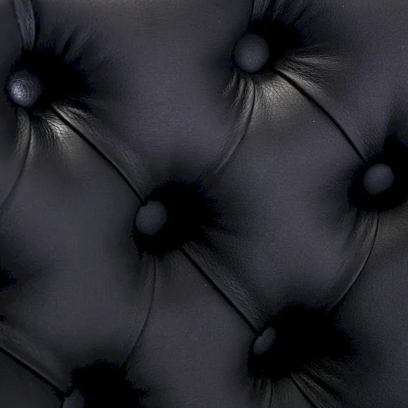 Sedia da pranzo imbottita contemporanea trapuntata di alta gamma con finiture borchiate