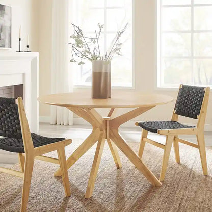 Crossroads 47 Round Wood Dining Table
