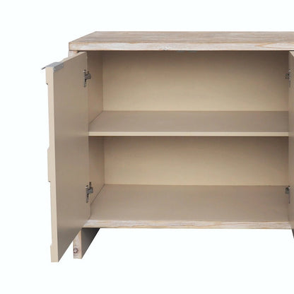 Credenza a buffet in legno a 4 ante stile rustico
