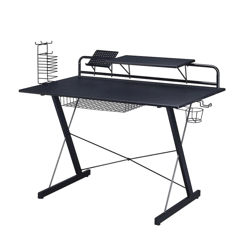 Scrivania da Gaming con Ripiani Techni Sport Carbon Computer