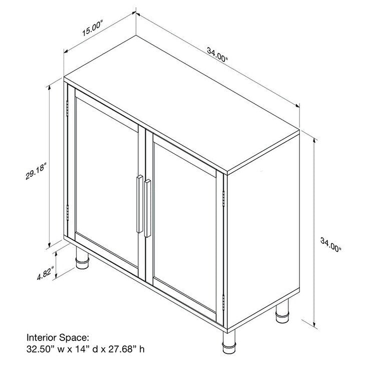 Hopper Studio Delancey Mobiletto a 2 ante in legno biondo chiaro