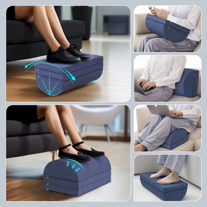 WOWMAX Poggiapiedi ergonomico e poggiapiedi da ufficio regolabile in altezza per il supporto sotto la scrivania