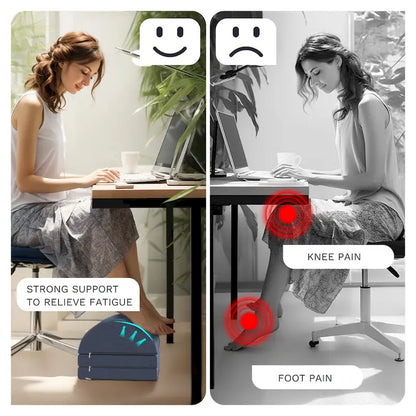 WOWMAX Poggiapiedi ergonomico e poggiapiedi da ufficio regolabile in altezza per il supporto sotto la scrivania