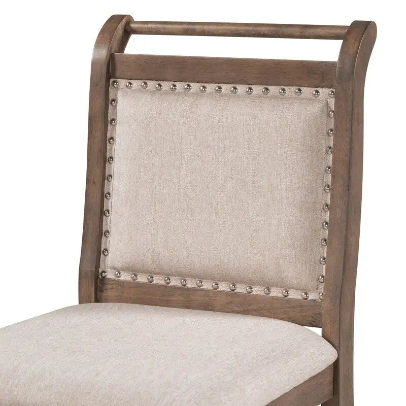 Set tavolo da pranzo con piano a ribalta in legno, altezza bancone, 3 pezzi, con 2 sedie da pranzo