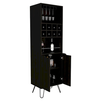 Mobile Bar per Cucina, Sala da Pranzo, Soggiorno, Nero