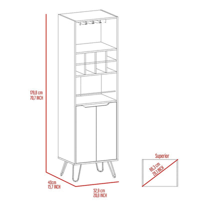 Mobile Bar per Cucina, Sala da Pranzo, Soggiorno, Nero