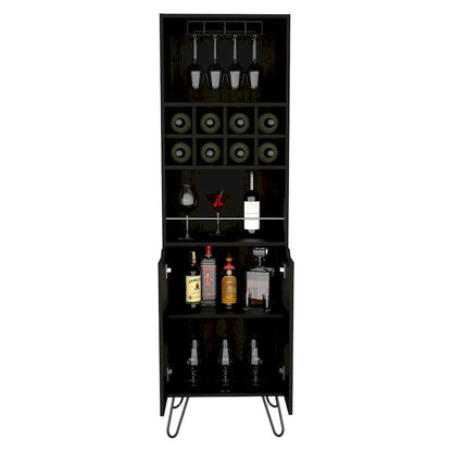 Mobile Bar per Cucina, Sala da Pranzo, Soggiorno, Nero