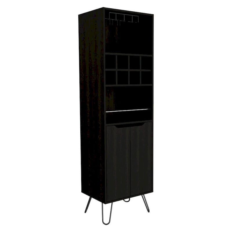 Mobile Bar per Cucina, Sala da Pranzo, Soggiorno, Nero