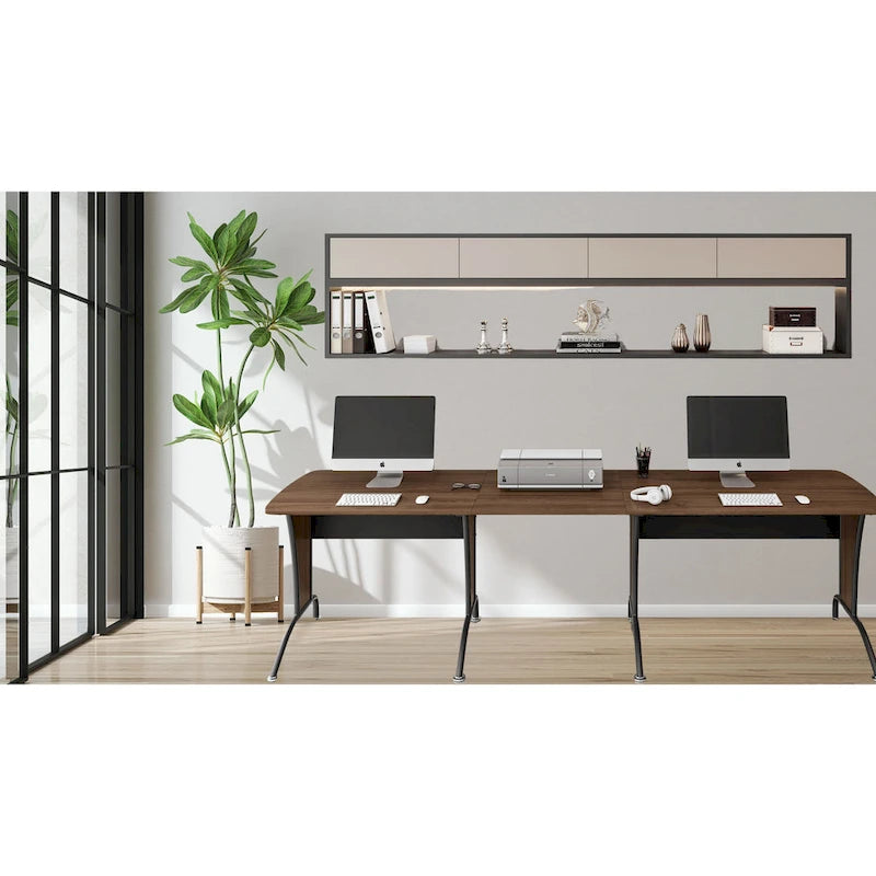 Scrivania per computer Deluxe in stile loft a L o dritta