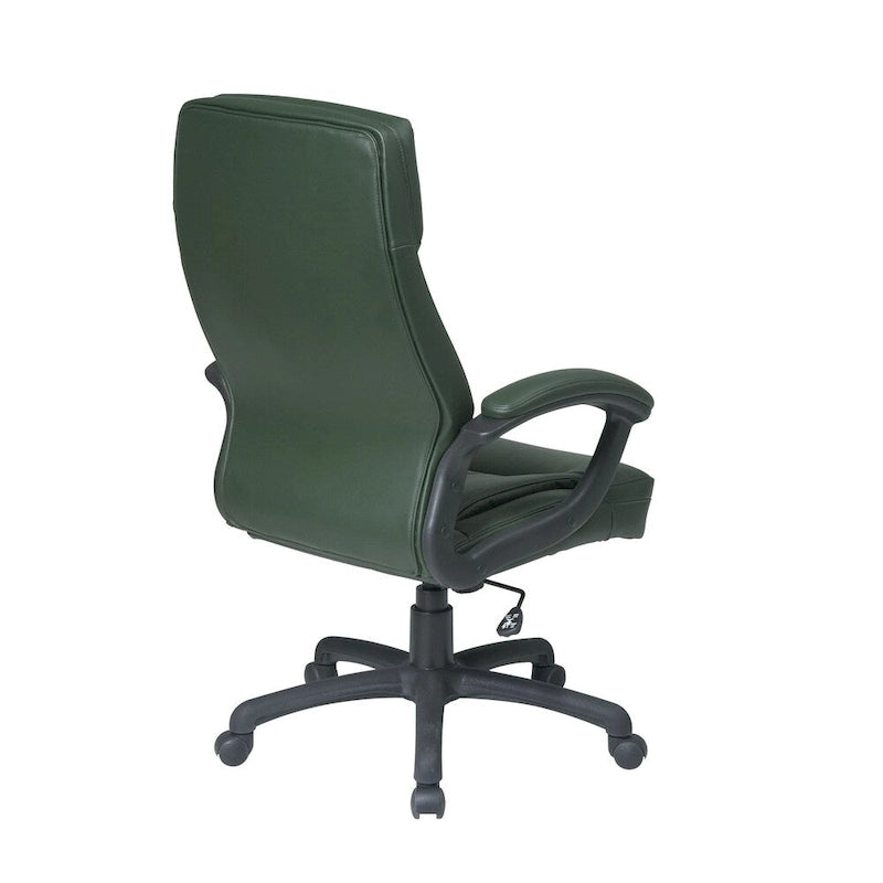 Sedia direzionale Work Smart ad alto schienale sagomato in ecopelle nera