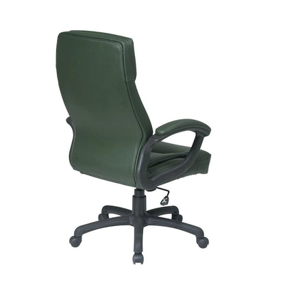 Sedia direzionale Work Smart ad alto schienale sagomato in ecopelle nera